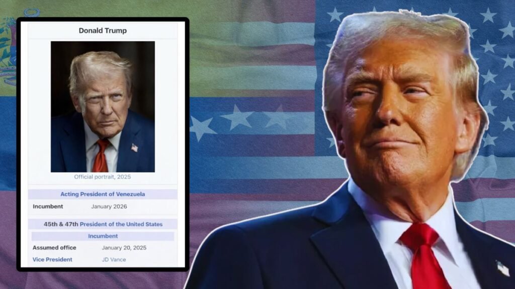 डोनाल्ड ट्रंप ने खुद को बताया 'वेनेजुएला का एक्टिंग प्रेसिडेंट', शेयर की एडिटेड फोटो News Junction trump (2) 1768197478603